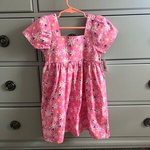 Barbie Pink Floral Kids Dress